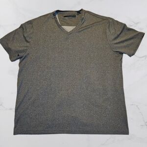 Perry Ellis mens EUC gray XL v-neck short sleeve shirt